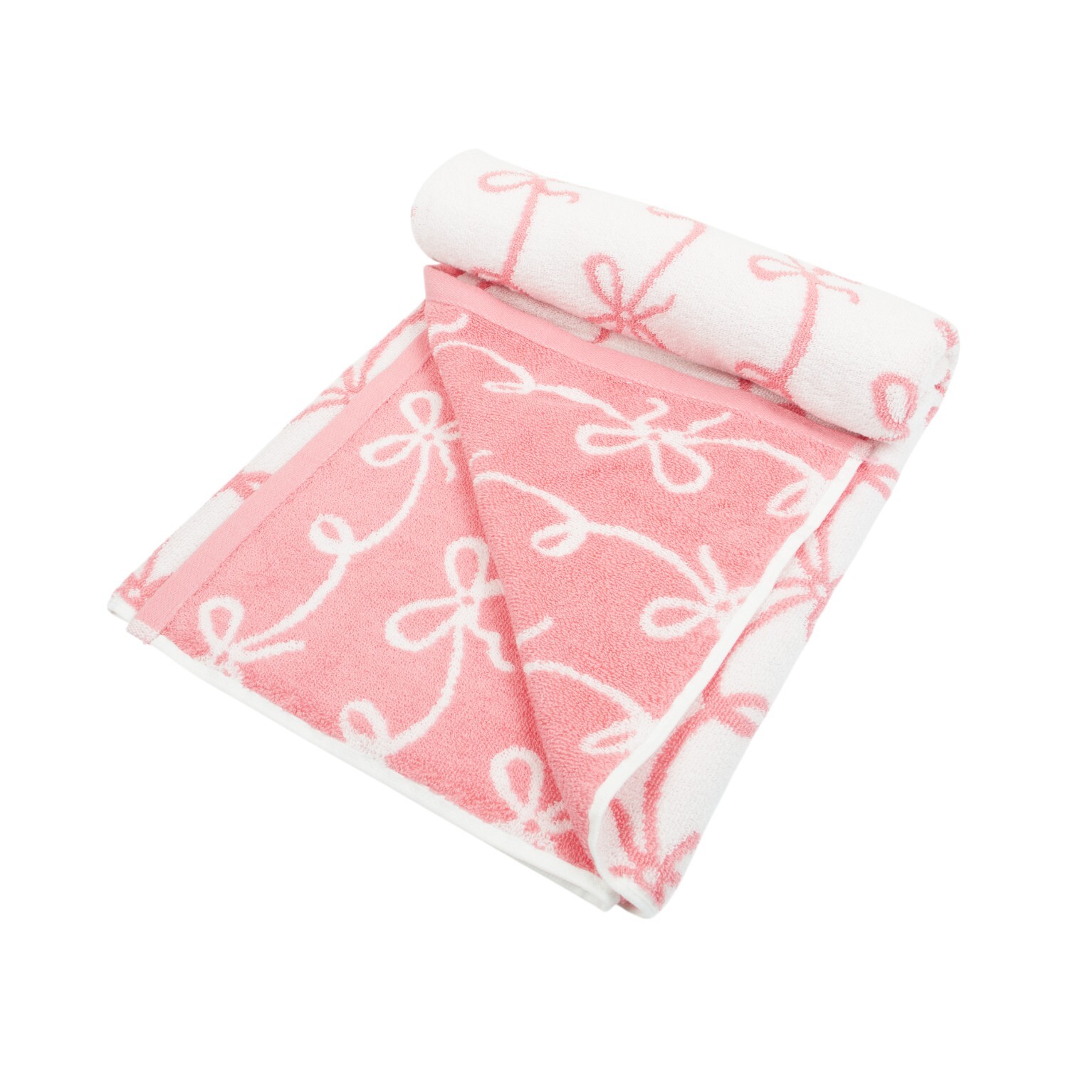 Angelina Cotton Towel Pink Bath Towel Image 7