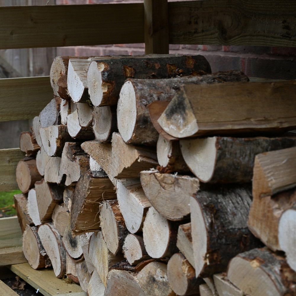 Forest Garden Large Pent Log Store Image 4