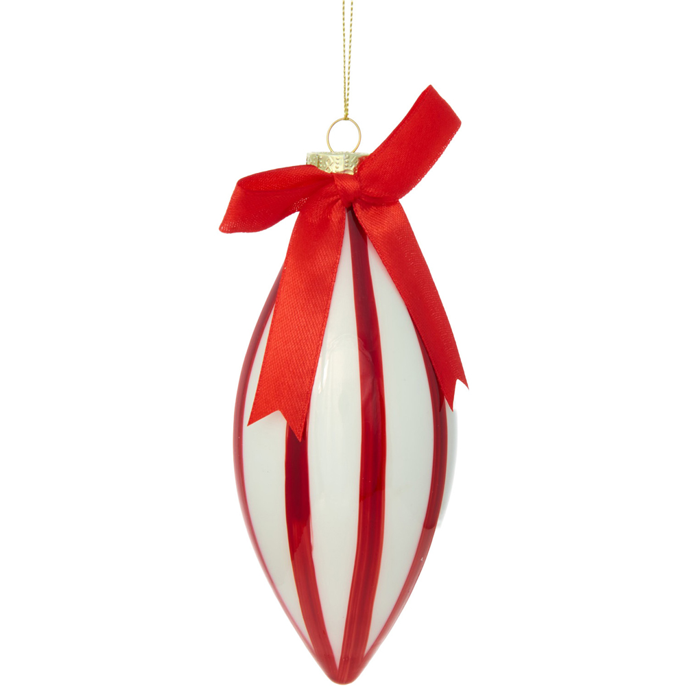 Tied with a Bow Candy Cane Bauble Image 5