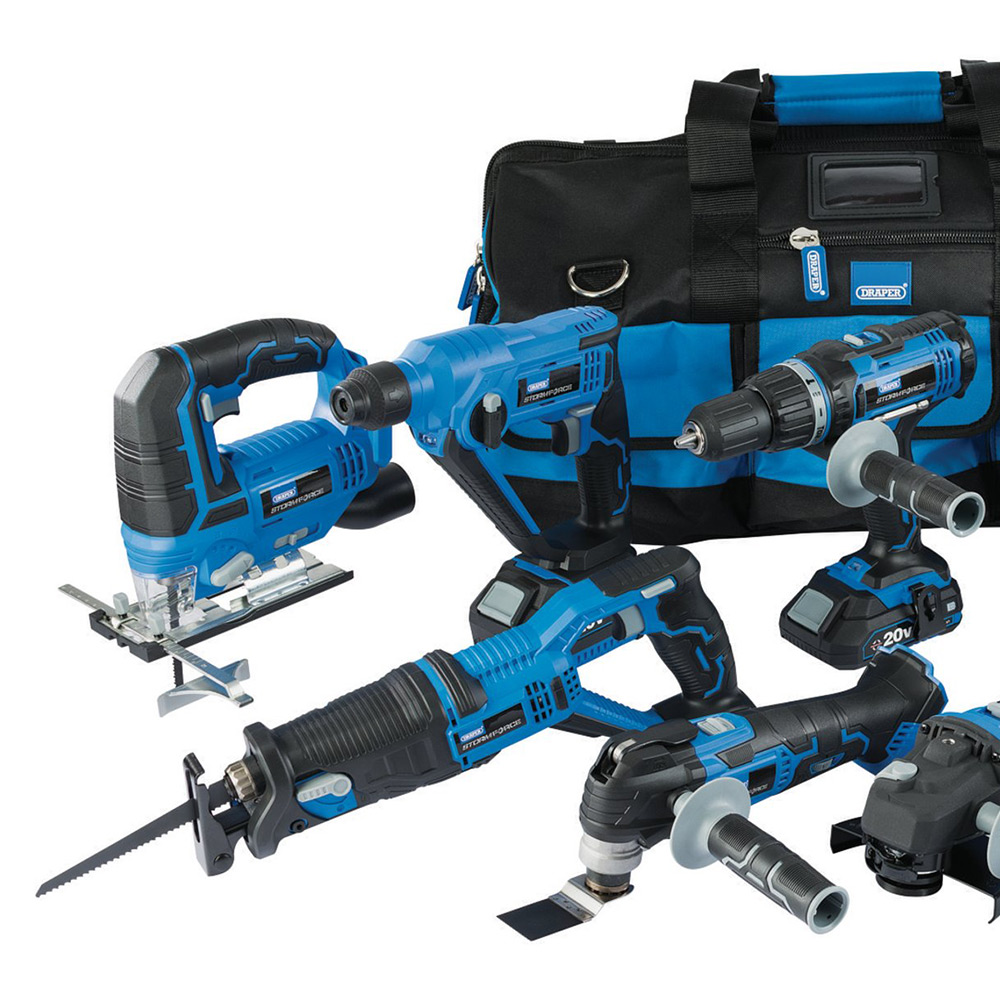 Draper Storm Force 9 Piece Cordless Kit 20V Image 2