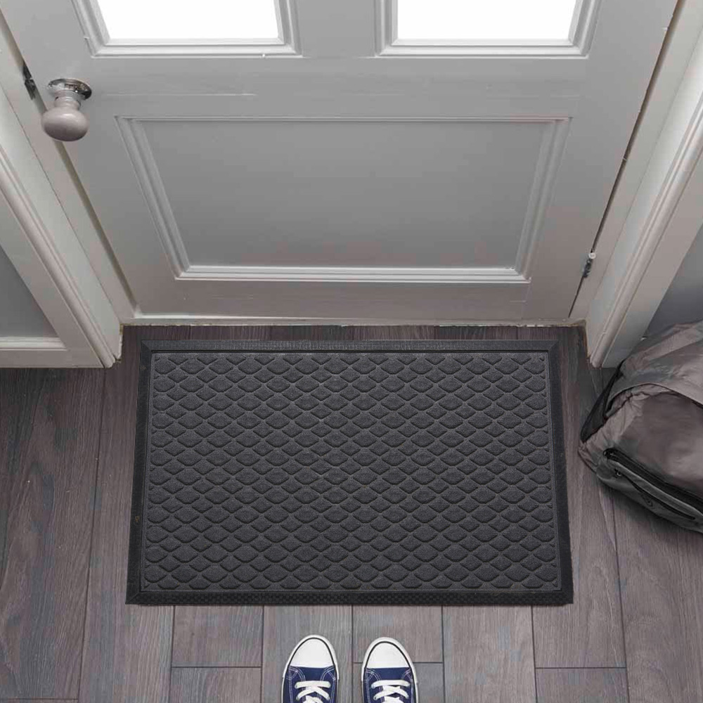 Wilko Black Rubber Backed Doormat 60 x 90cm Image 6