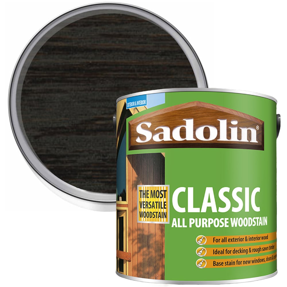 Sadolin Classic Ebony All Purpose Matt Finish Woodstain 1L Image 1