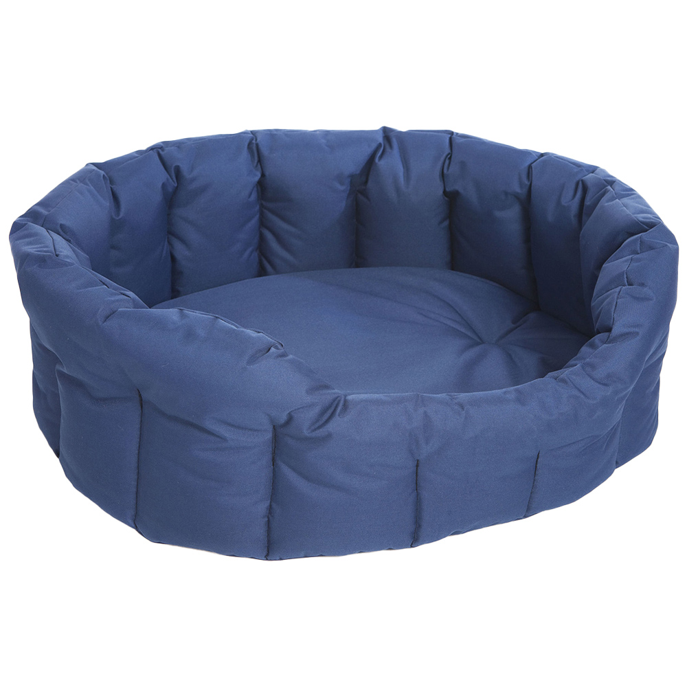 P&L Large Blue Oval Waterproof Dog Bed Image 1