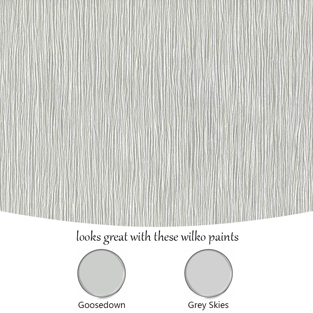 Muriva Silver Textured Wallpaper Image 4