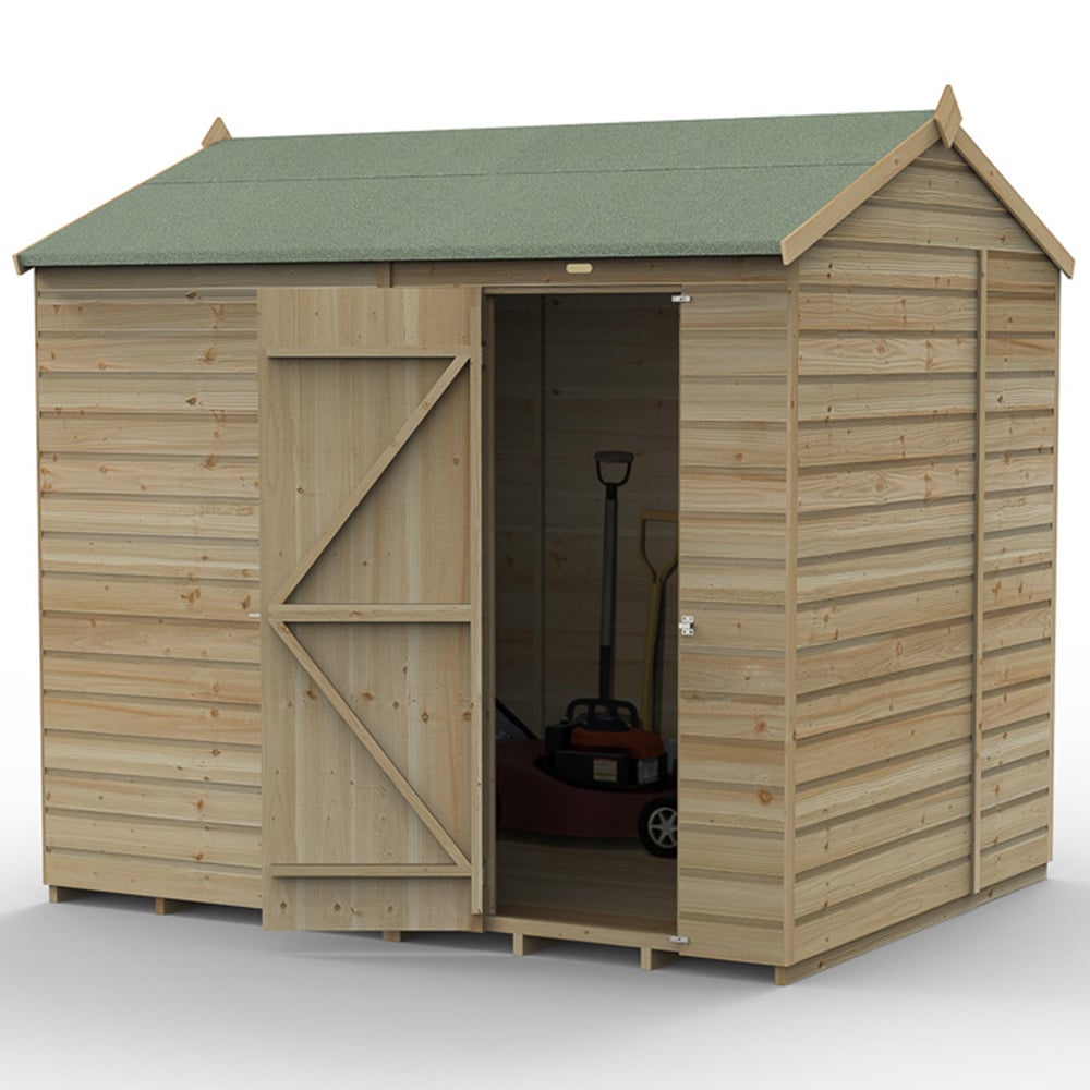 Forest Garden Beckwood 8 x 6ft Single Door Reverse Apex Shed Image 3