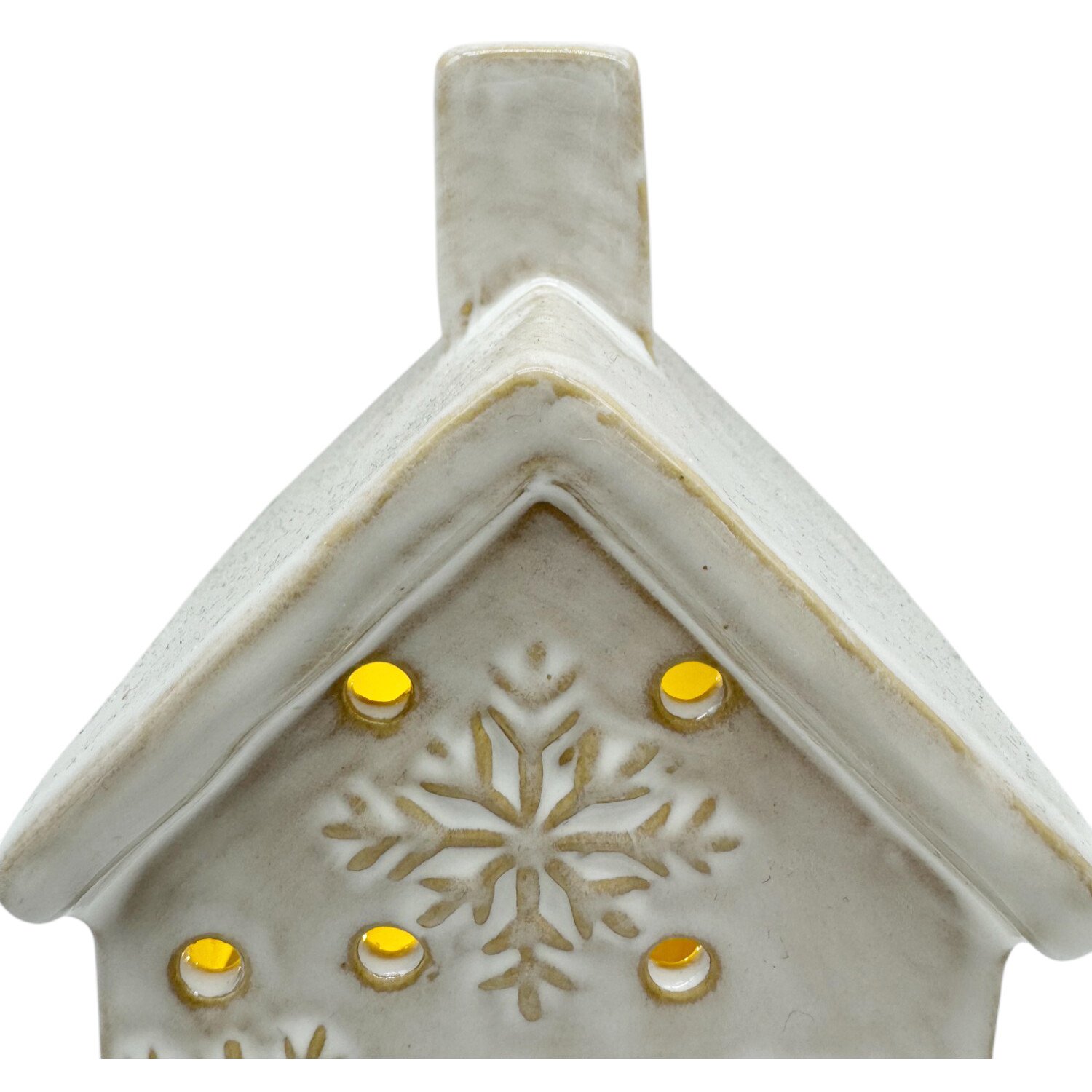 LED Snowflake House Cream Image 2