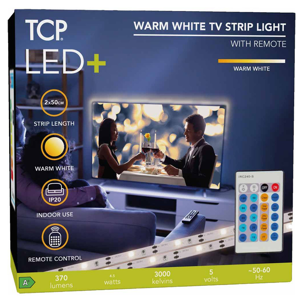 TCP Tape Light TV Warm White USB Image 3