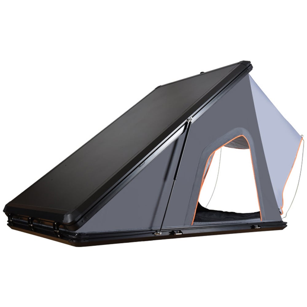 Living and Home Grey Hard Shell Car Roof Tent with Retractable Ladder 210 x 130cm Image 1