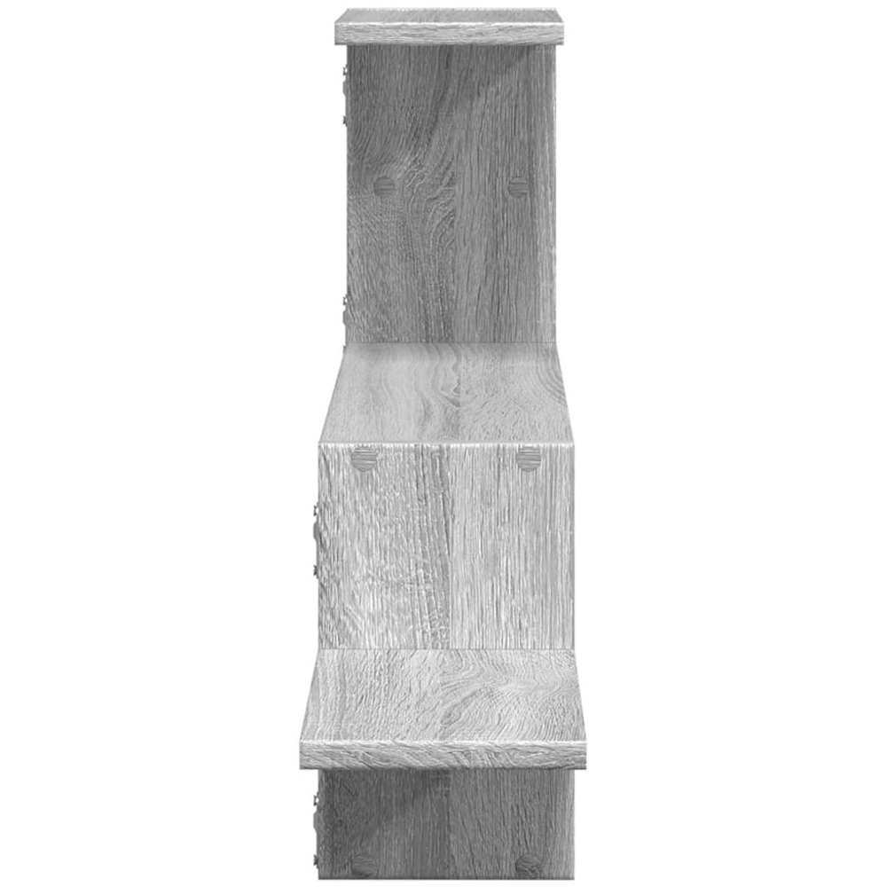 vidaXL 104 x 15 x 49cm Grey Sonoma Oak Wall Shelf Image 4