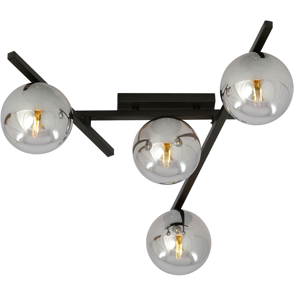 Emibig Smart 4 Light Graphite Shade Black E14 Ceiling Pendant Light Image 3