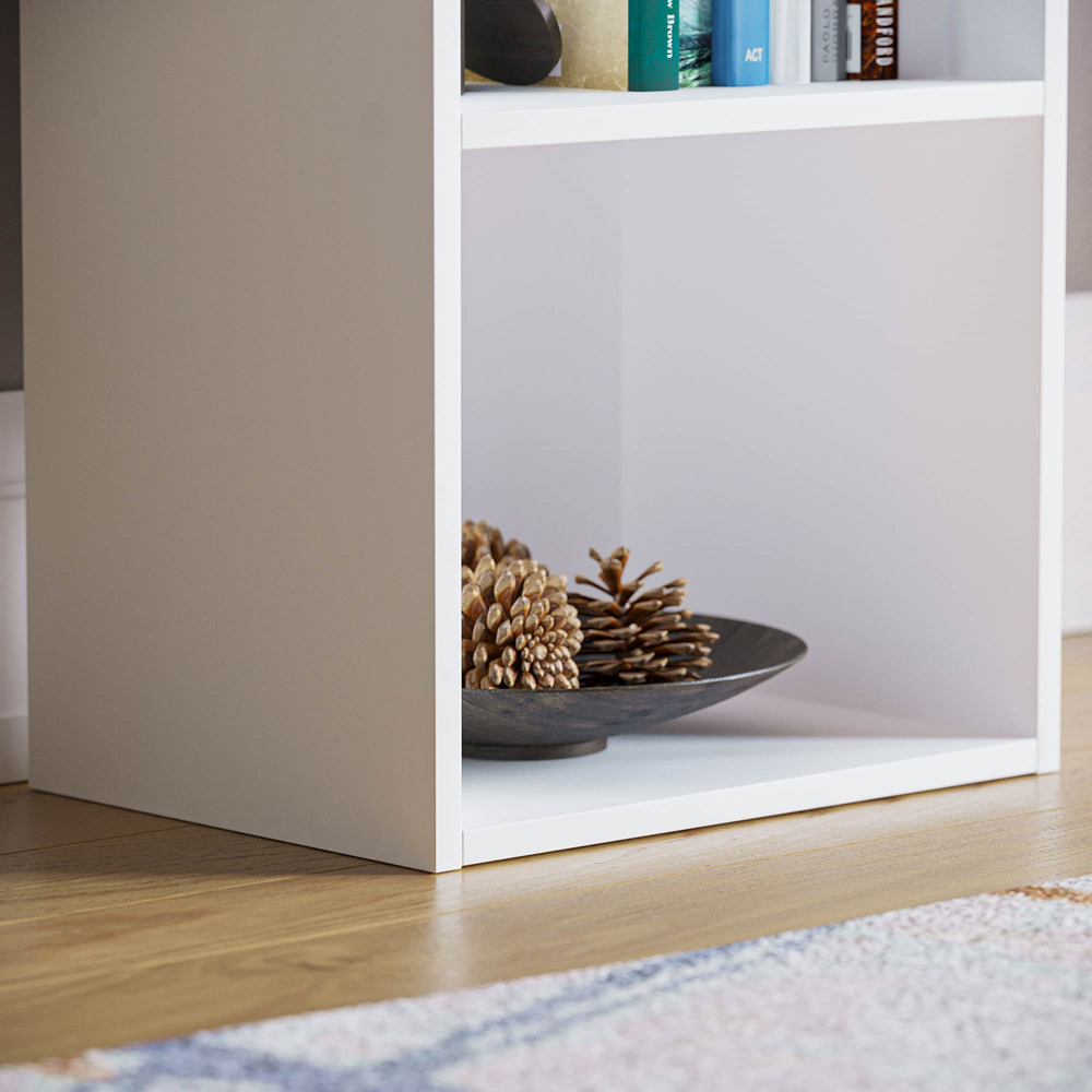 Vida Designs Oxford 2 Shelf White Cube Bookcase Image 6