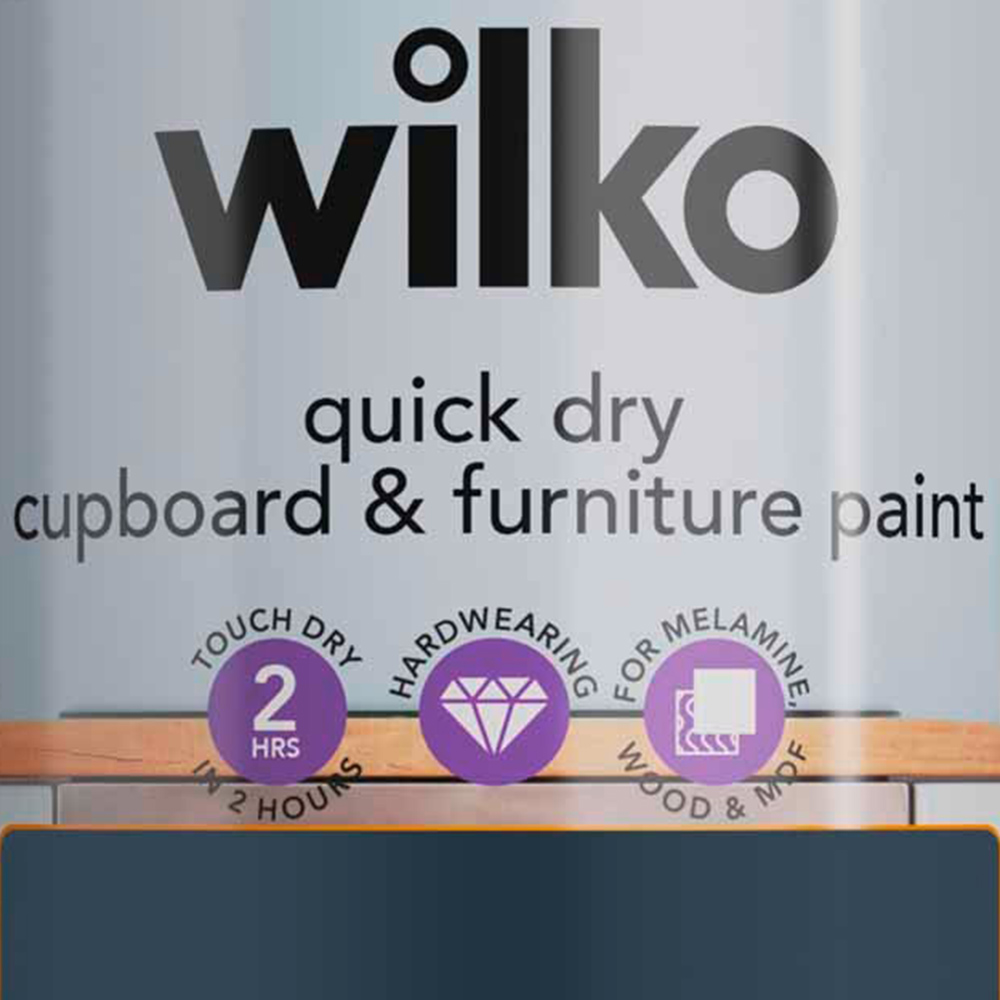 Wilko Quick Dry Intense Blueberry Furniture Paint 750ml Image 3