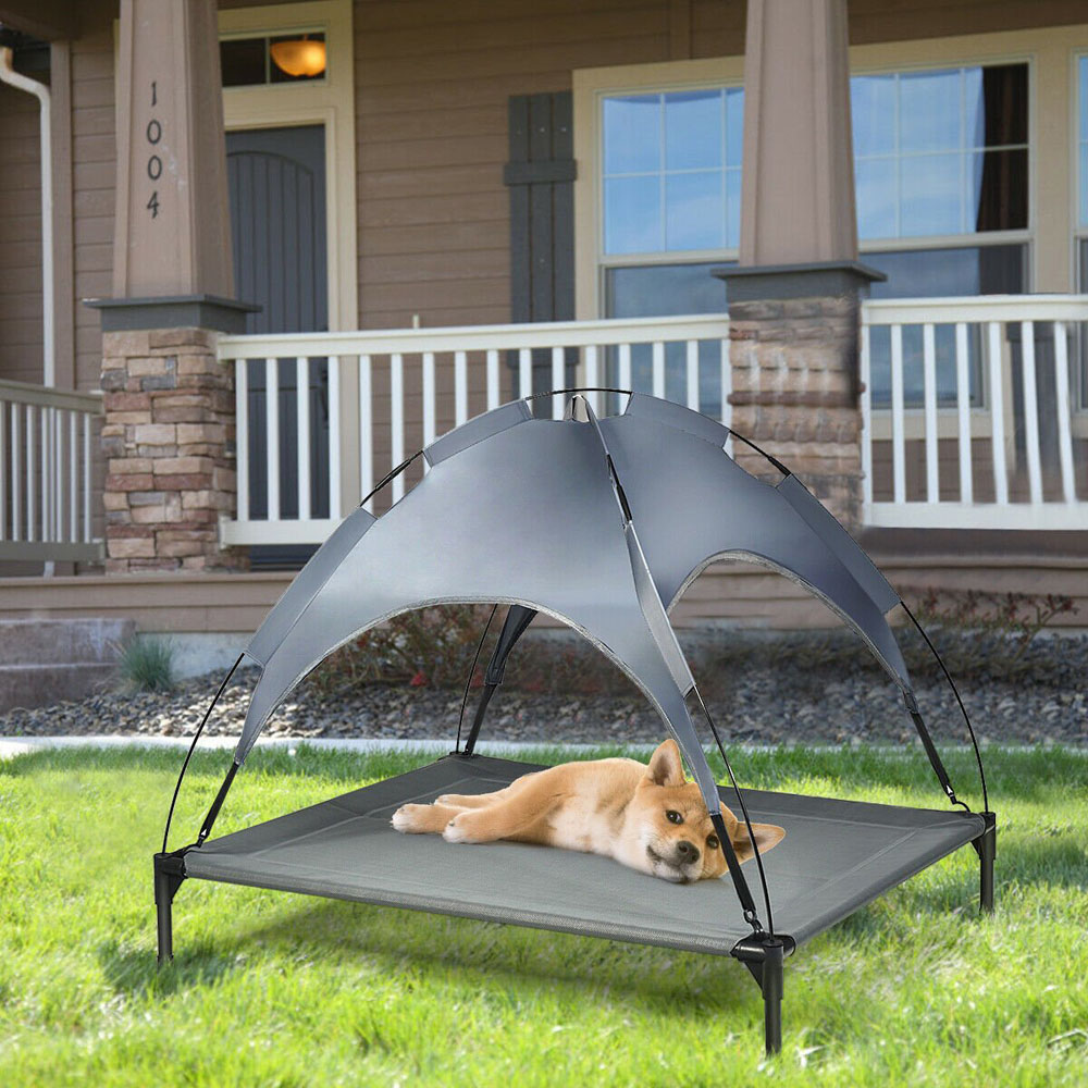 Costway Elevated Pet Bed with Removable Canopy Image 2