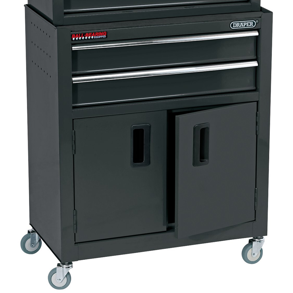 Draper 6 Drawer Black Combined Roller Tool Chest and Cabinet Set Image 3