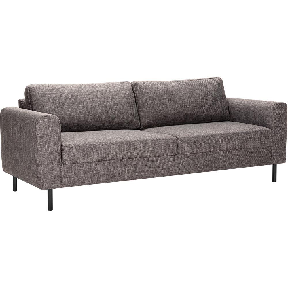 Florence Omaha 6 Seater Light Grey and Brown Fabric Sofa Set Image 2