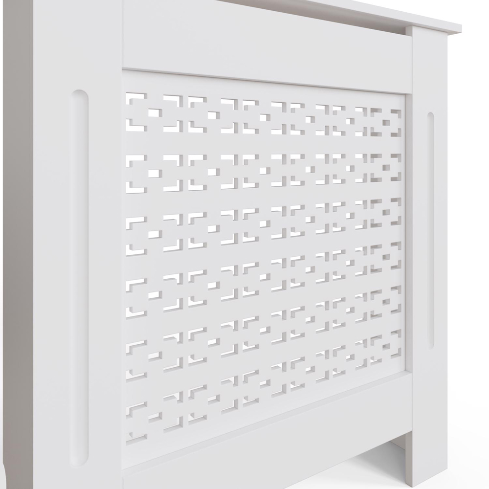 FWStyle White Geometric Pattern MDF Radiator Cover Small Image 4