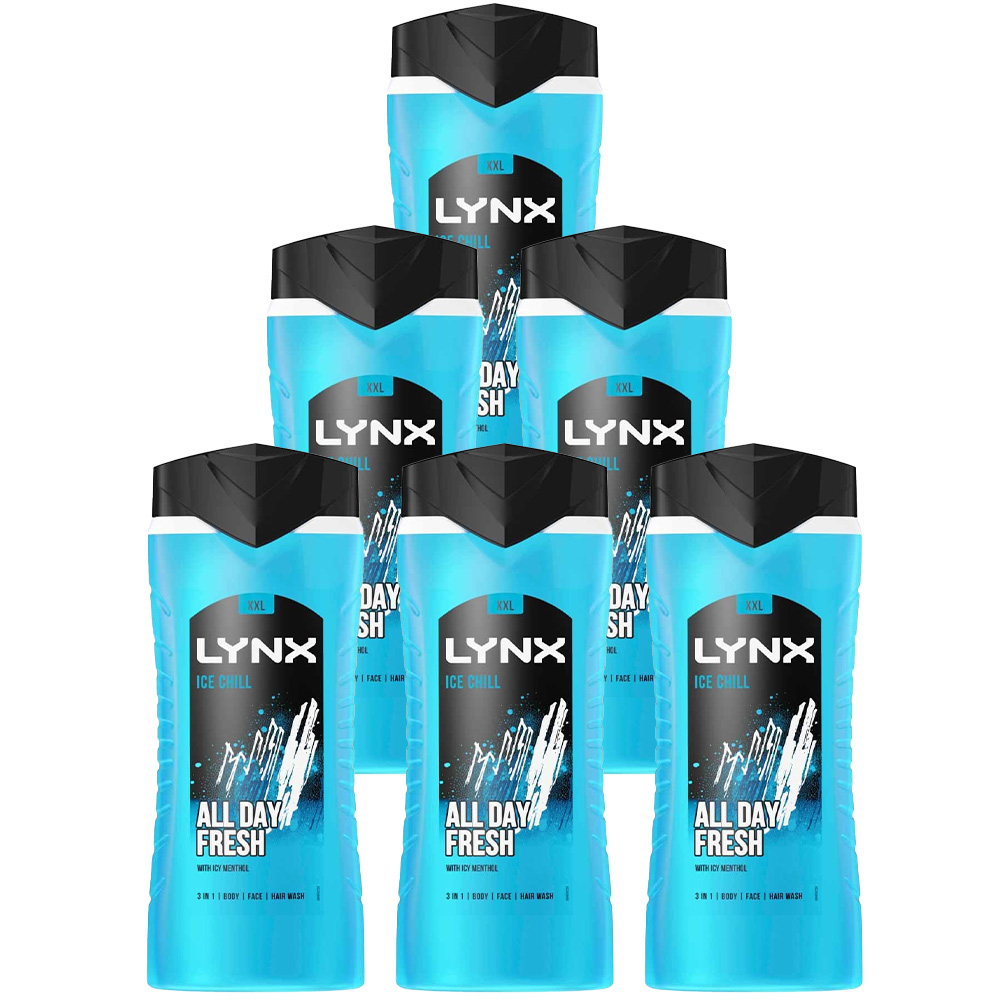 Lynx XXL Ice Chill Shower Gel Case of 6 x 500ml Image 1