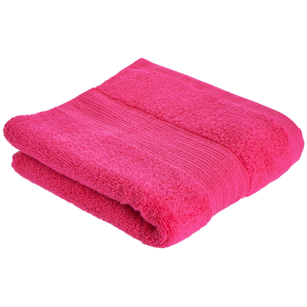 Wilko Supersoft Cotton Fuchsia Hand Towel Image 1