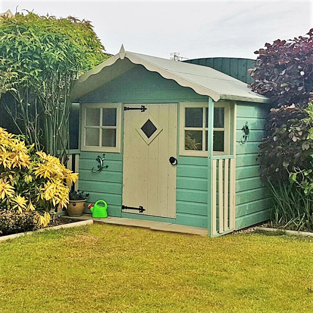 Shire Single Door Cubby Playhouse Shed with Windows Image 4