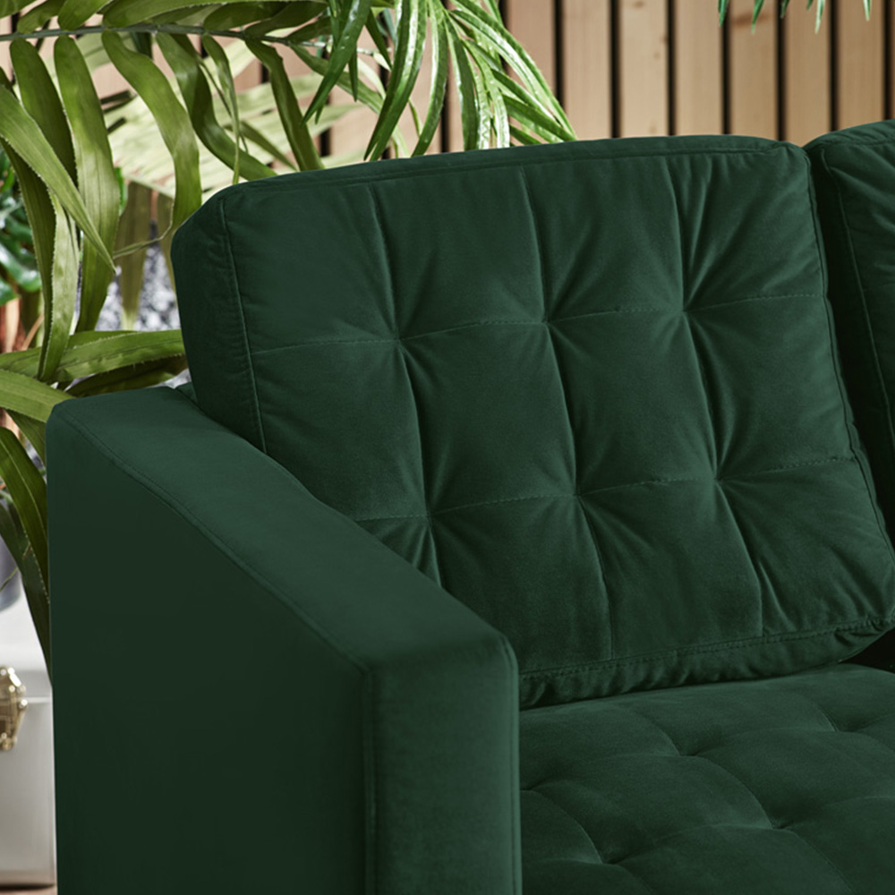 Furniturebox Josie 2 Seater Emerald Green Velvet Sofa Image 2