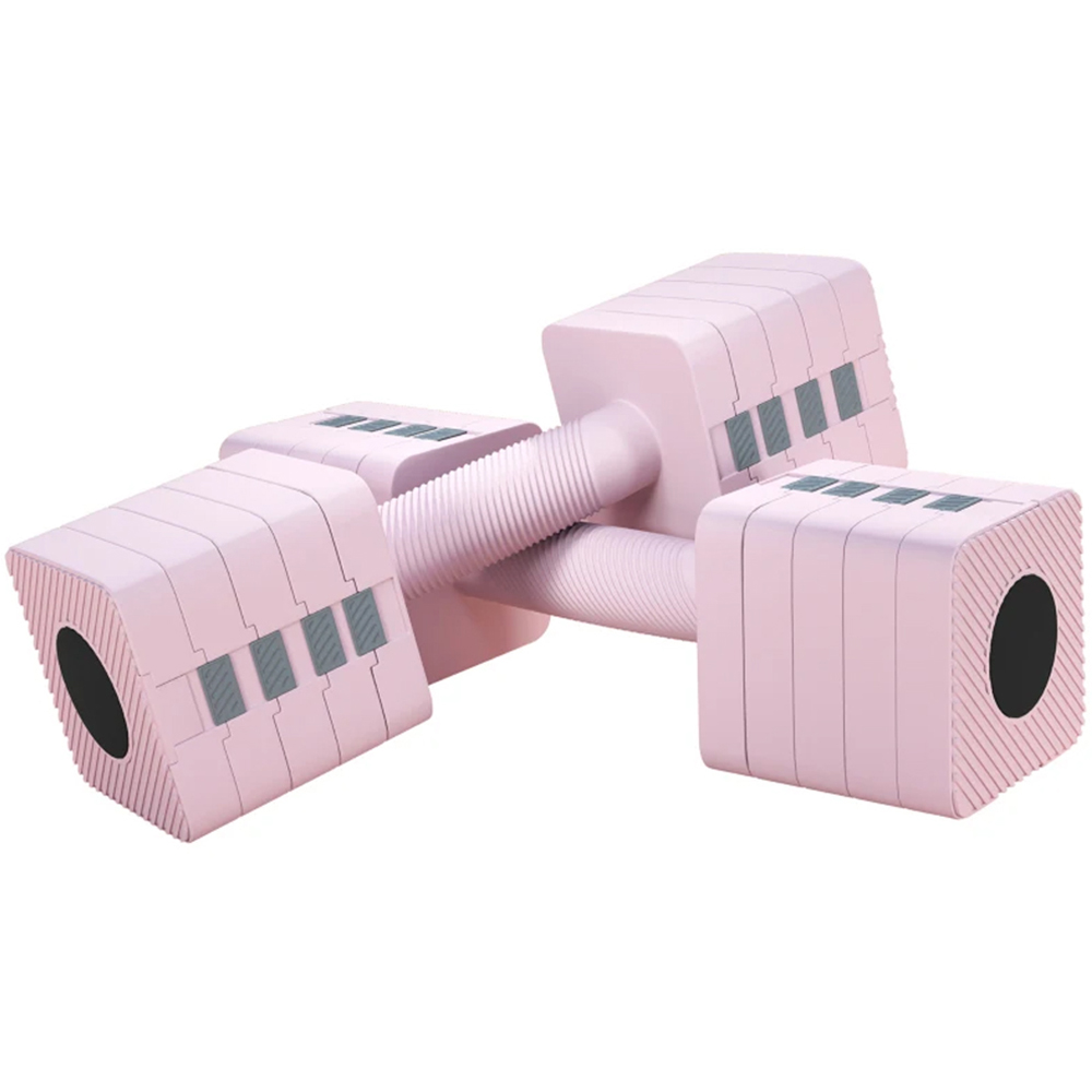 SPORTNOW 5-in-1 Pink Adjustable Dumbbell Set of 2 Image 1