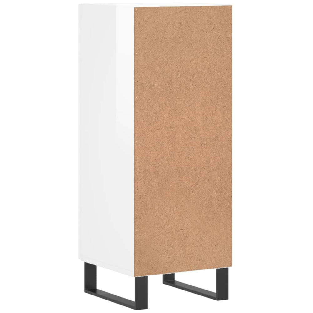 vidaXL Single Door High Gloss White Sideboard Image 8