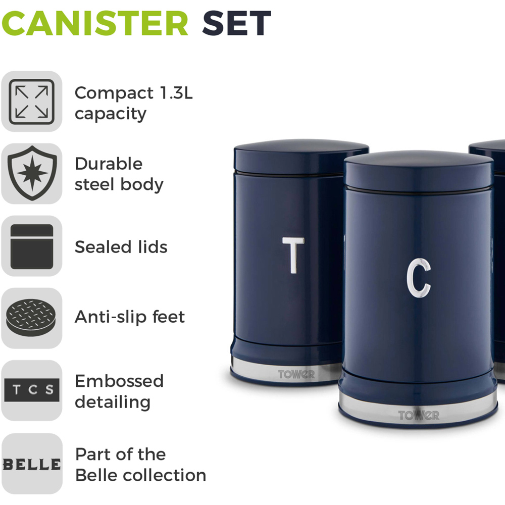 Tower Belle Canisters Set of 3 Image 3