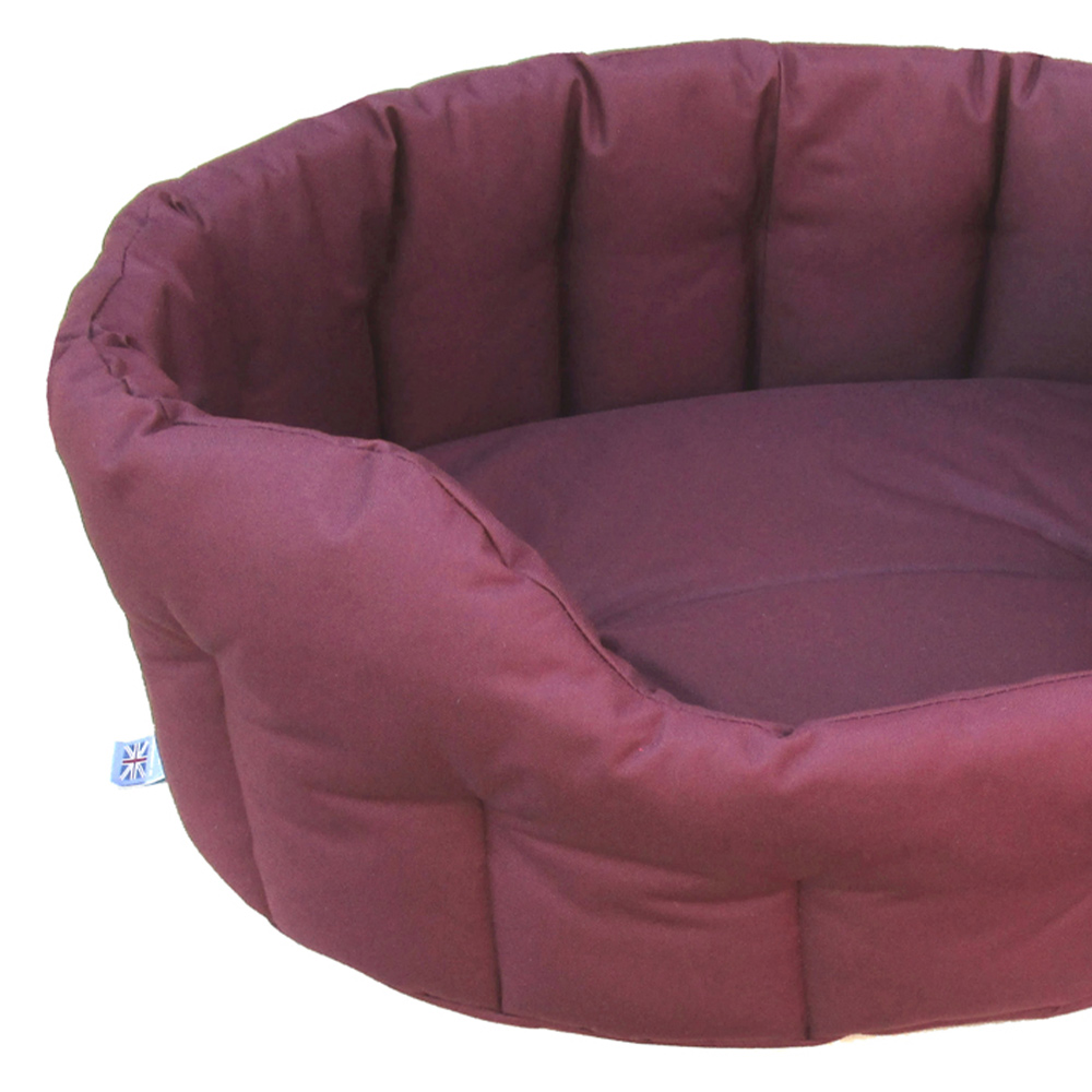 P&L Large Burg Oval Waterproof Dog Bed Image 2