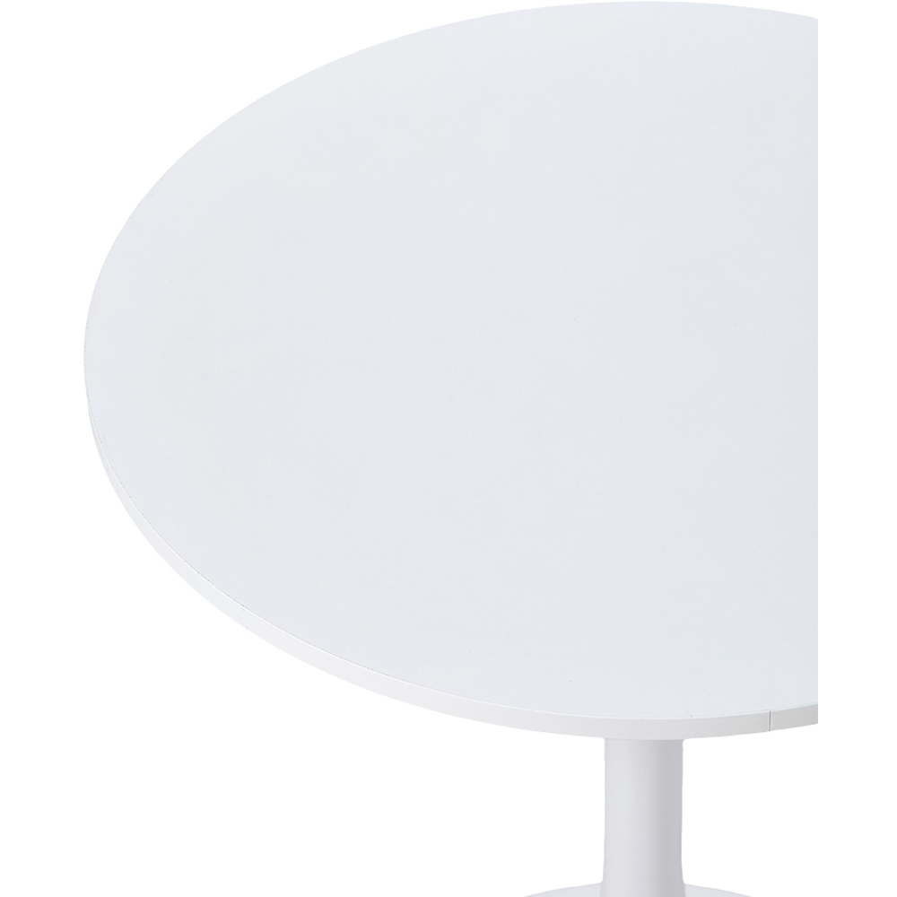 Living and Home 2 Seater Round Dining Table with Metal Base White Image 5