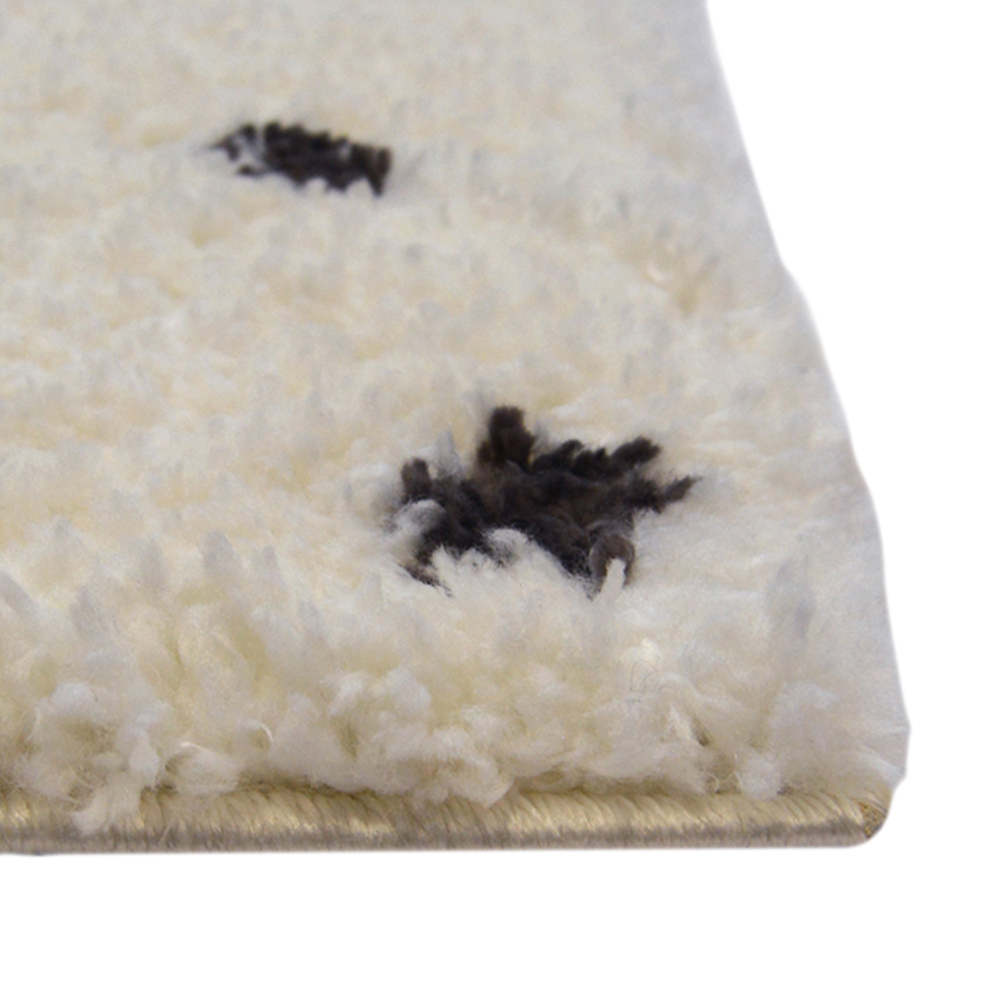 Homemaker Monochrome Snug Spotty Shaggy Rug 120 x 170cm Image 5