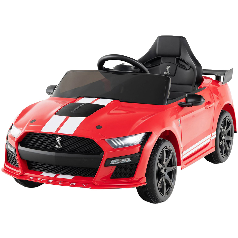 Costway Kids Red Licensed Ford Mustang Shelby GT500 Electric Ride On Car 12V Image 1