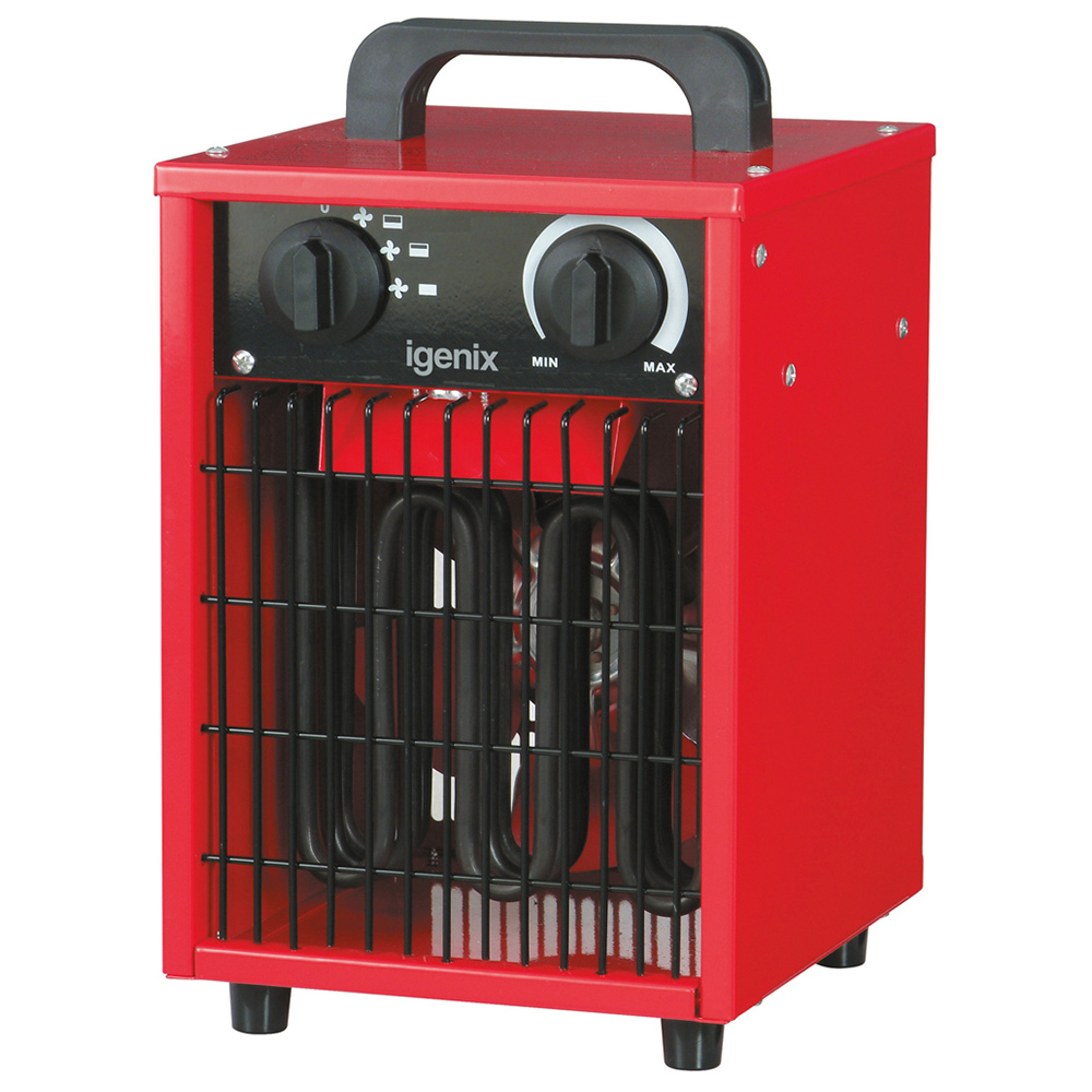 Igenix Red Industrial Fan Heater 2000W Image 1