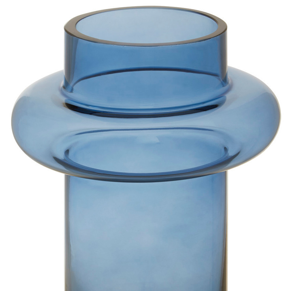 Premier Housewares Blue Cabrina Glass Vase Image 5