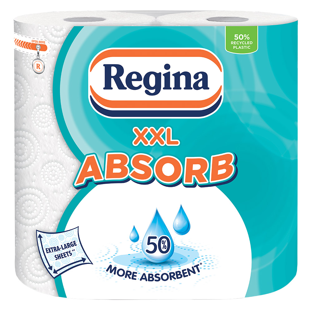 Regina XXL Absorb Kitchen Towel 2 Rolls 3 Ply 150 Sheets Image 1