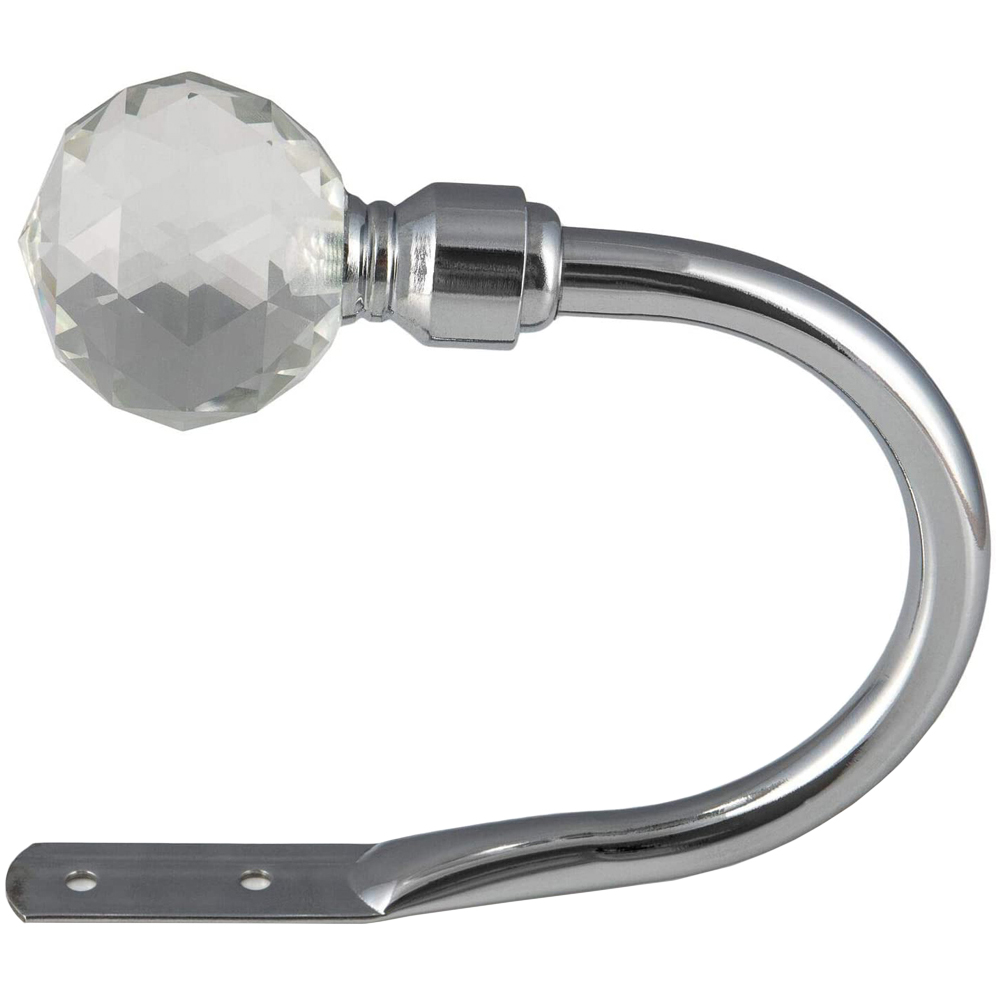 Home Treats Crysal Finish Curtain Holdback 2 Pack Image 1