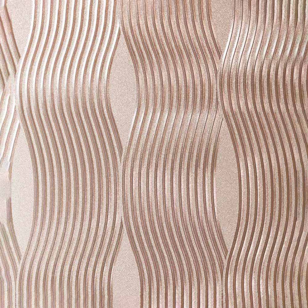 Arthouse Foil Wave Rose Gold Wallpaper Image 1