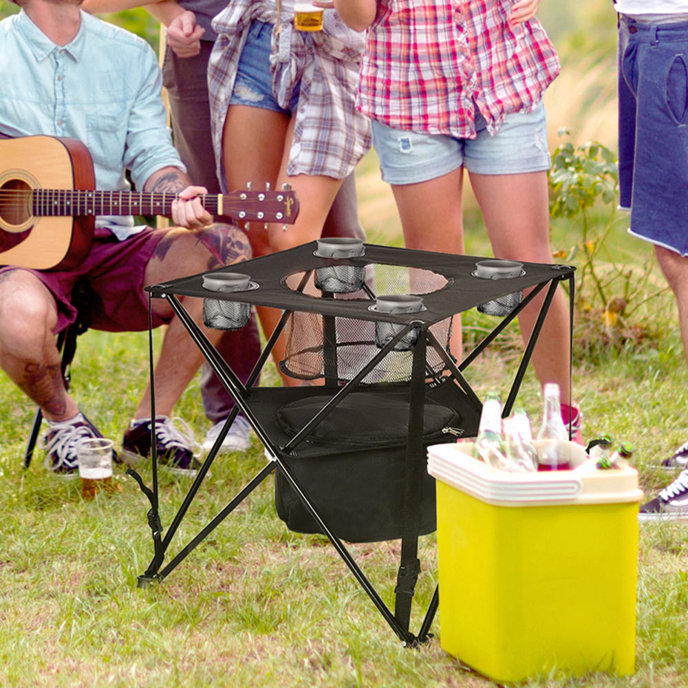 Outsunny Folding Camping Holder Table Image 2