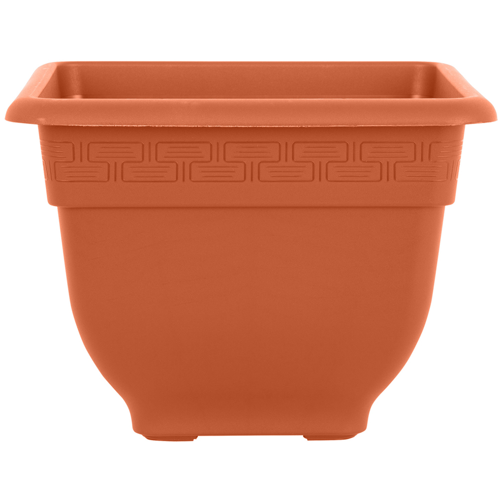Wham Bell Pot Terracotta Recycled Plastic Square Planter 37cm 4 Pack Image 3
