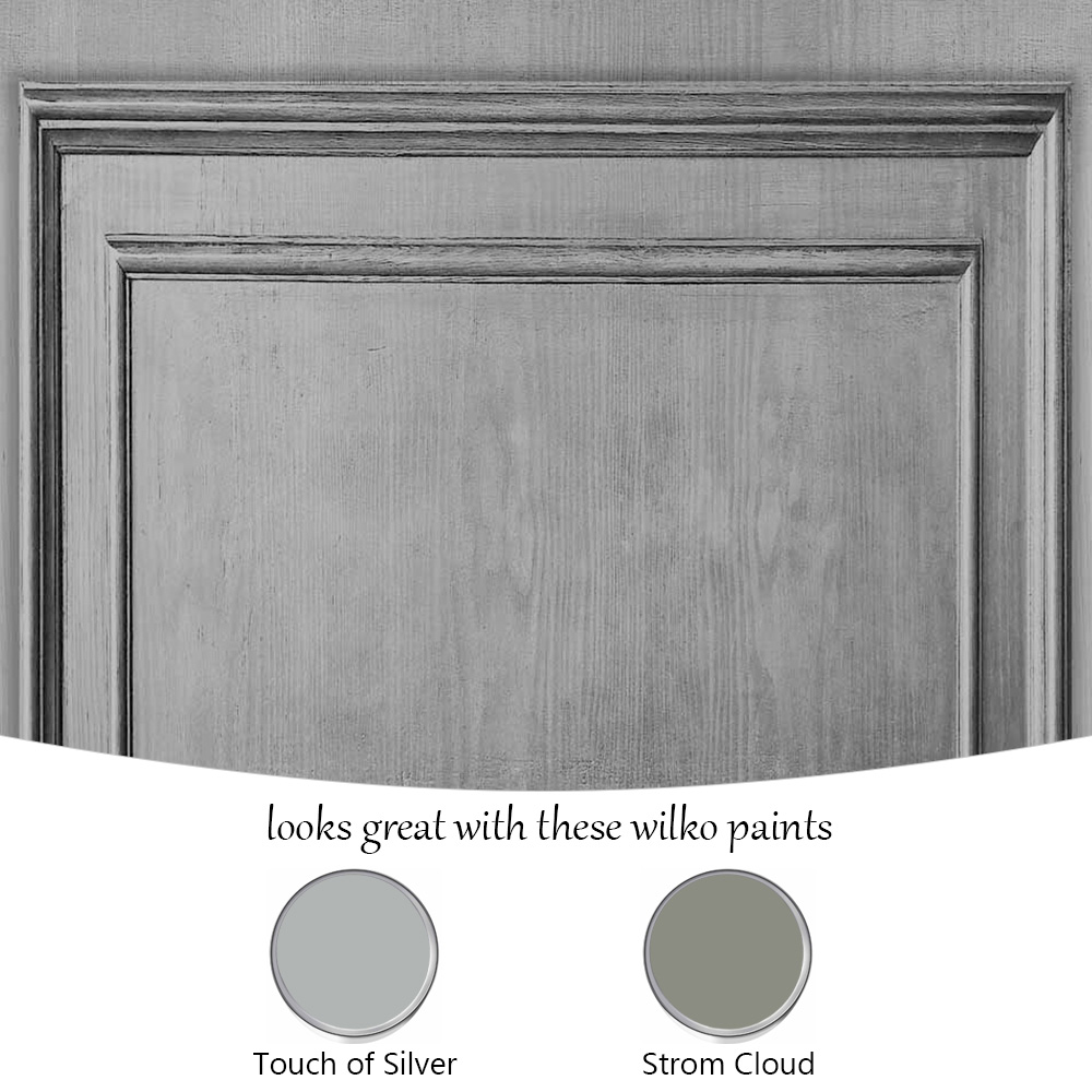 Fresco Wood Panelling Grey Wallpaper Image 3