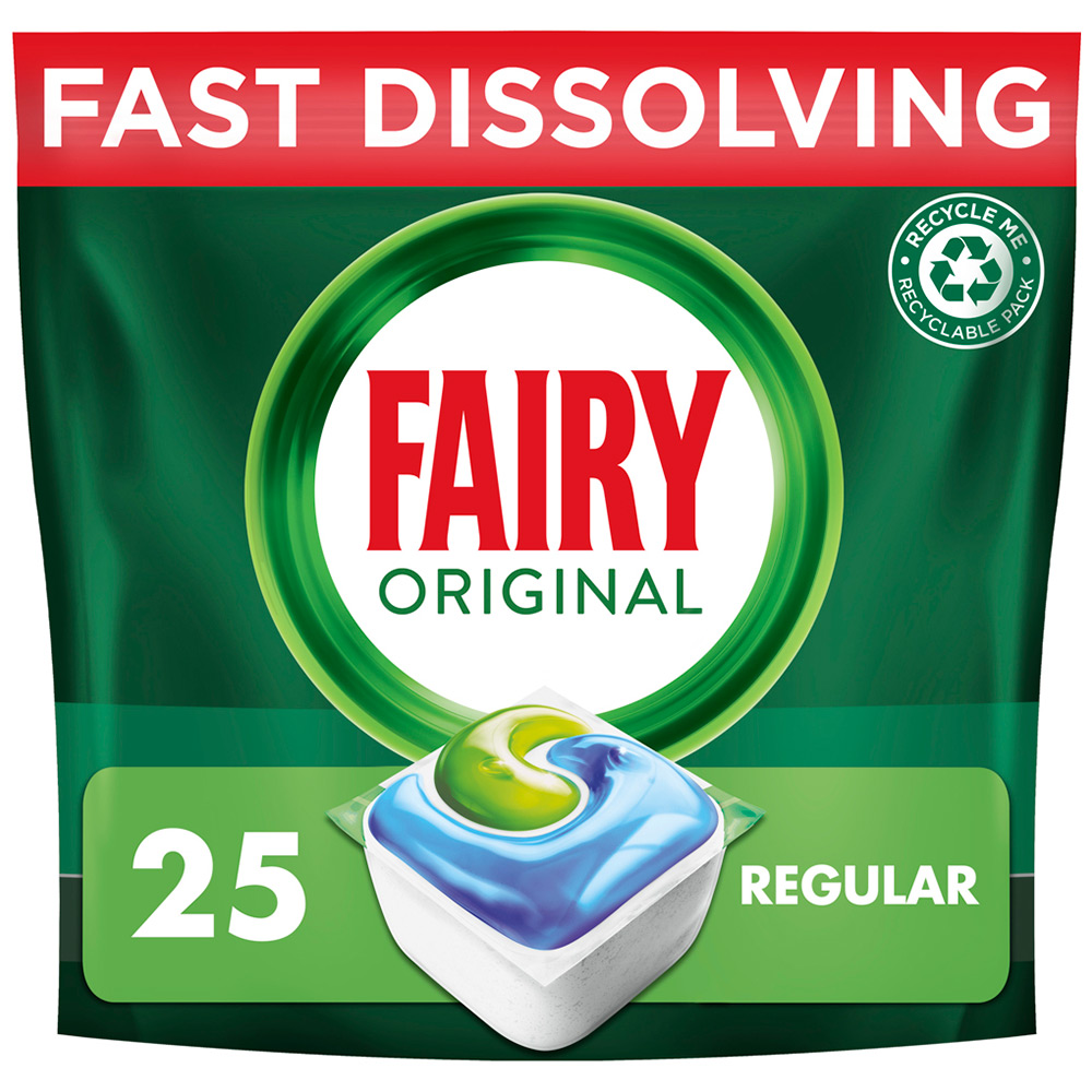 Fairy All in One Original Dishwasher Tablet 25 Pack Wilko