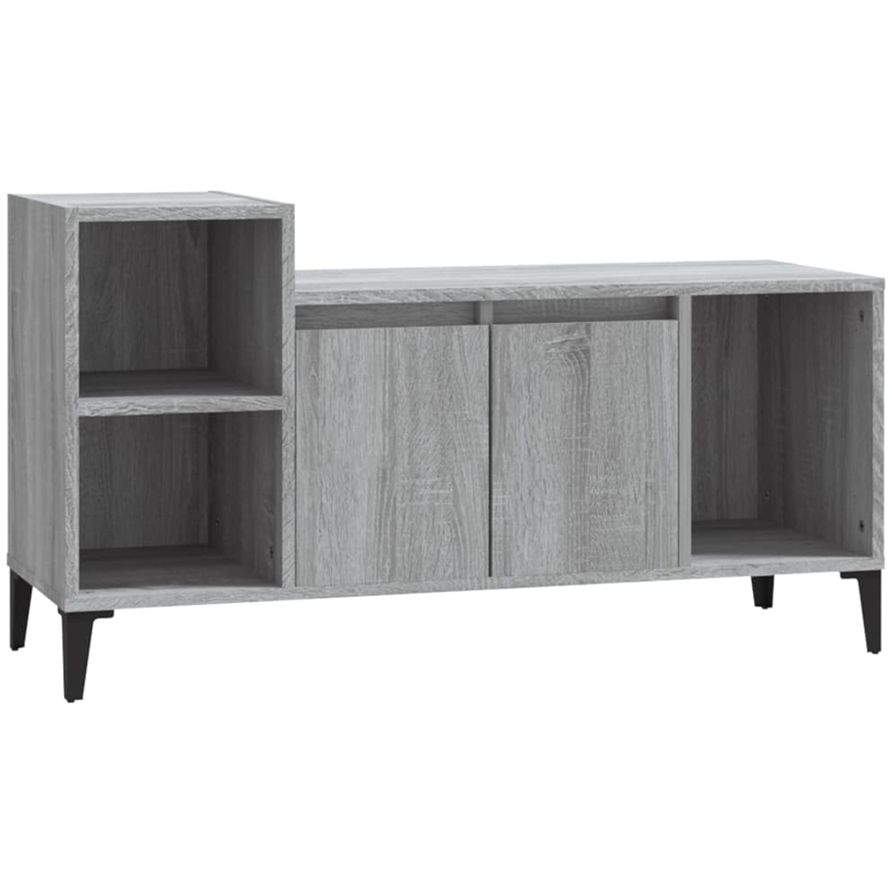 vidaXL 2 Door 3 Shelf Grey Sonoma TV Cabinet Image 2