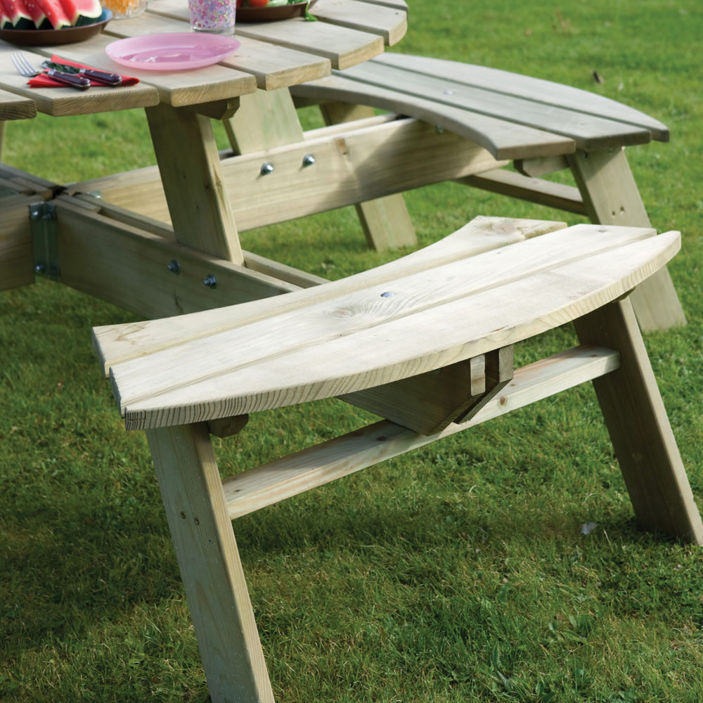 Rowlinson Round Picnic Table and Bench Image 4