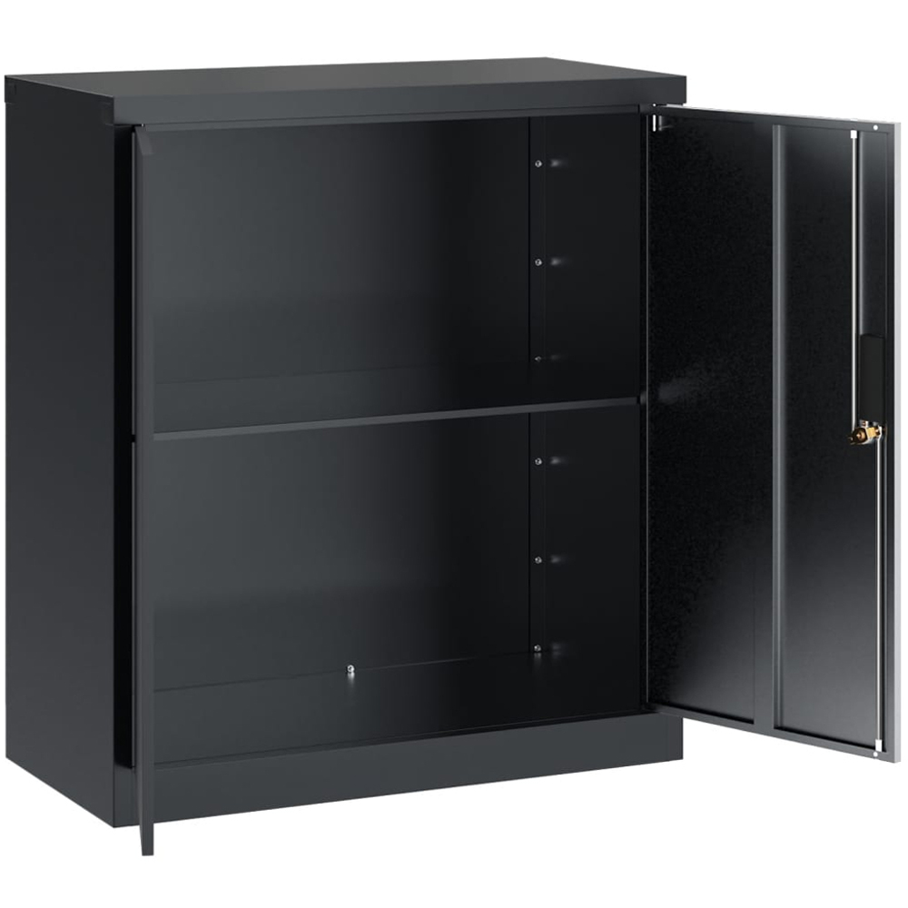 vidaXL 2 Door 2 Shelf Anthracite Steel Lockable File Cabinet Image 4