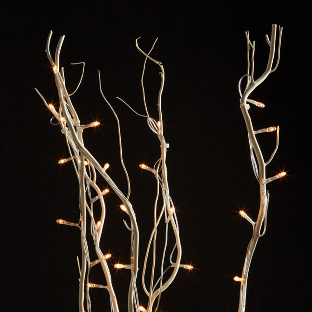 Premier Housewares 80 Interwoven Lights White Twigs Image 1