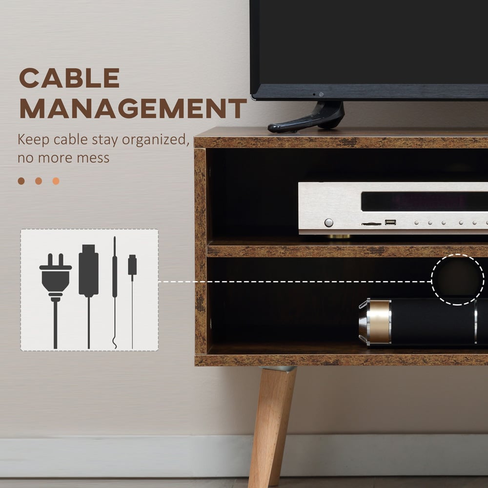 Portland Single Door 2 Shelf Brown TV Cabinet Image 5