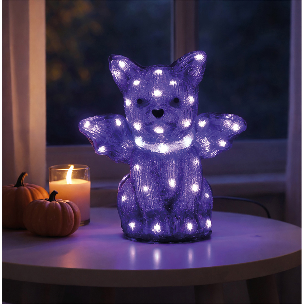 FXLab 50 Bright Purple LED Halloween Bat Decoration 27.5 x 18 x 29cm Image 2