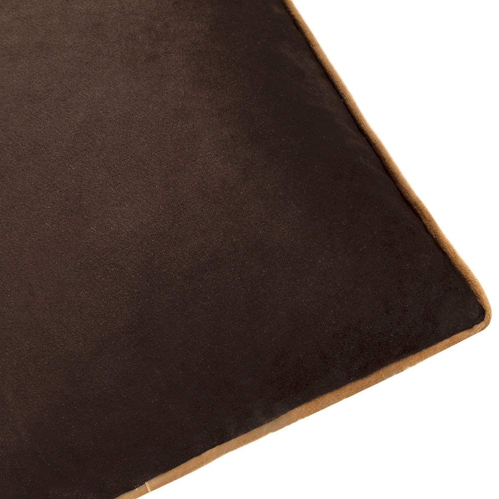 Furn Meridian Chocolate and Caramel Velvet Cushion 45 x 45cm Image 4