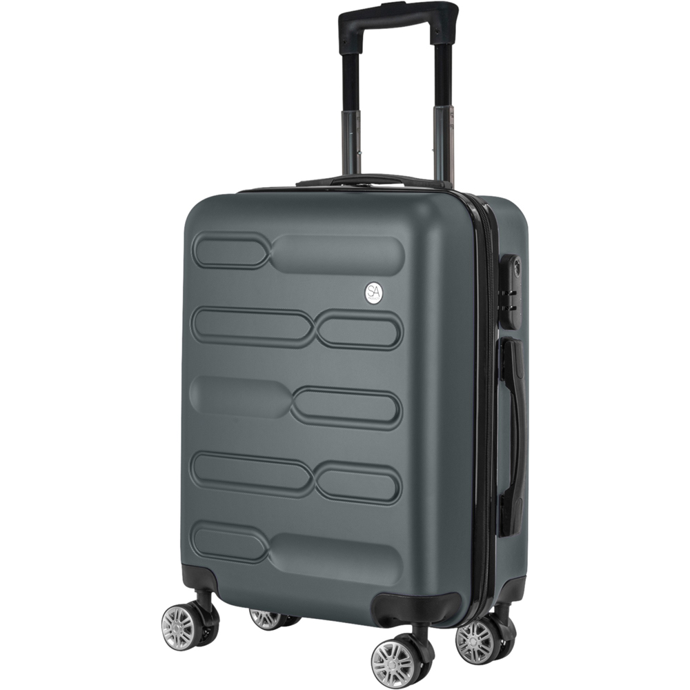 SA Products Grey Carry On Cabin Suitcase 55cm Image 1