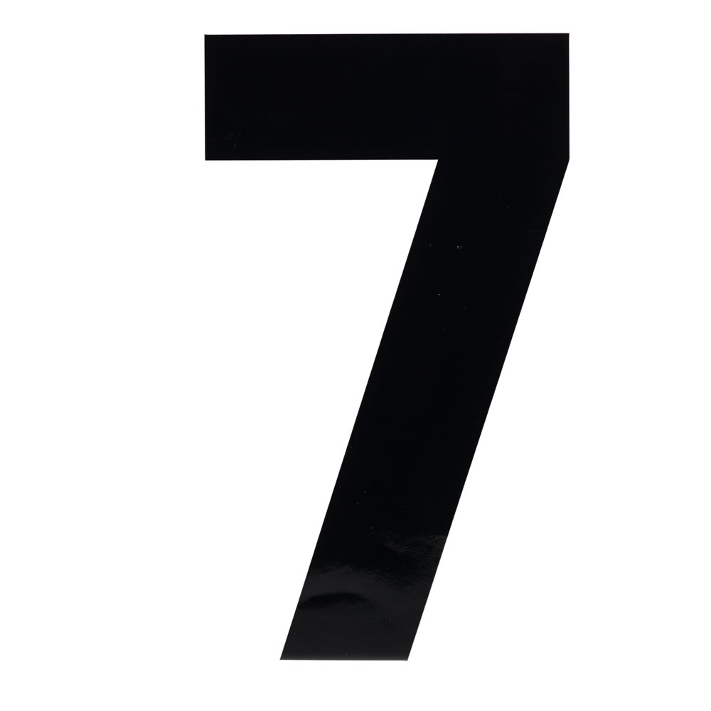 Wilko self adhesive vinyl number 7 black 150mm  wilko