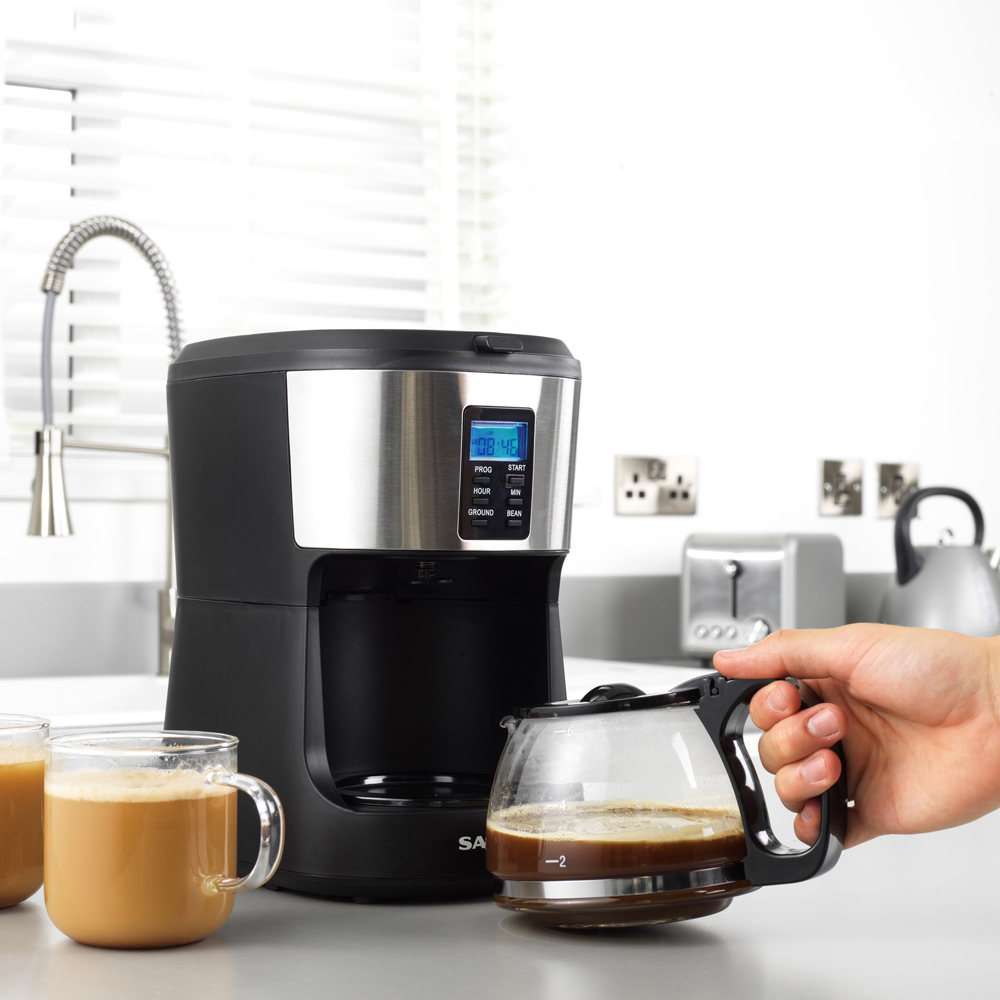 Salter EK4368 Black 750ml Caffe BeanToJug Filter Coffee Maker 650W